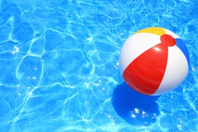 Swimming pool with beachball