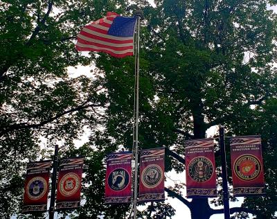 Memorial Park Armed Services Flags 